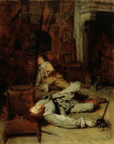 Het Einde van het Kaartspel, 1865 door Jean Louis Ernest Meissonier
